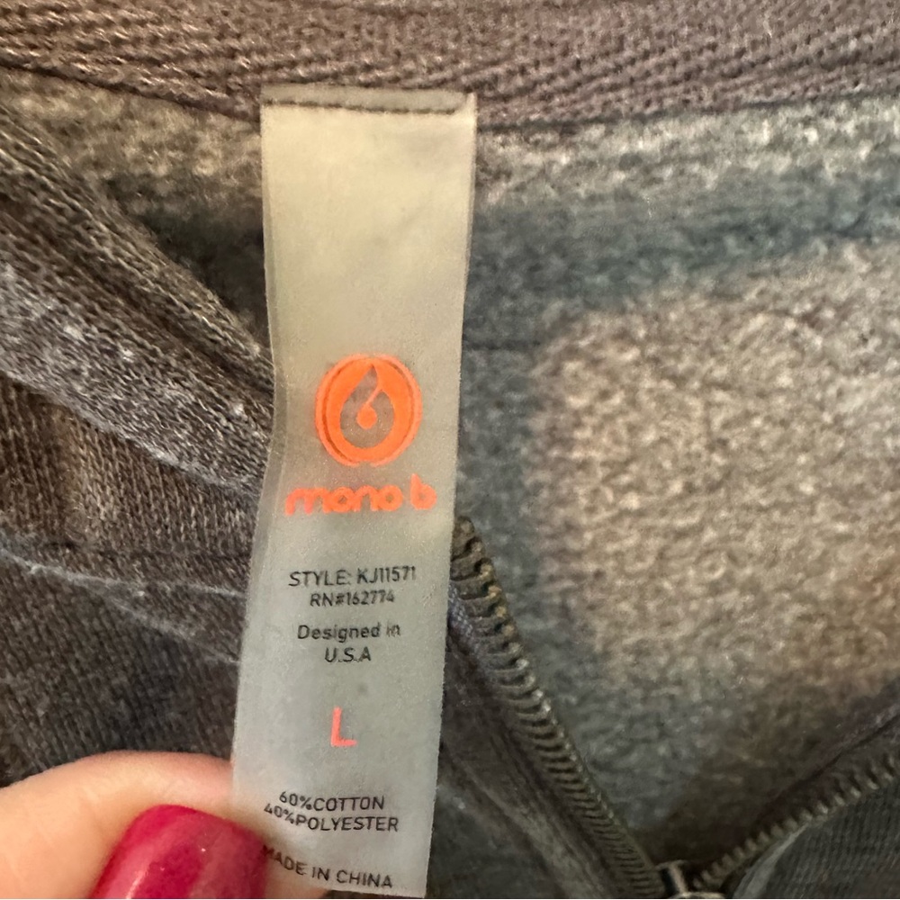 MONO B MINERAL WASHED HOODIE - Picture 5 of 5